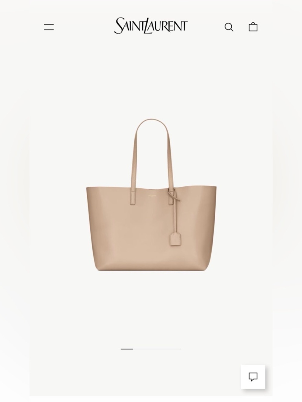 Saint Laurent Nude Beige Leather Tote